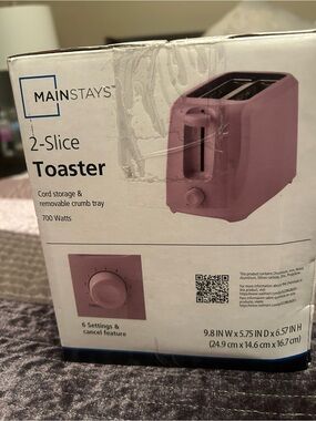 Mainstays  light purple 2-Slice Toaster